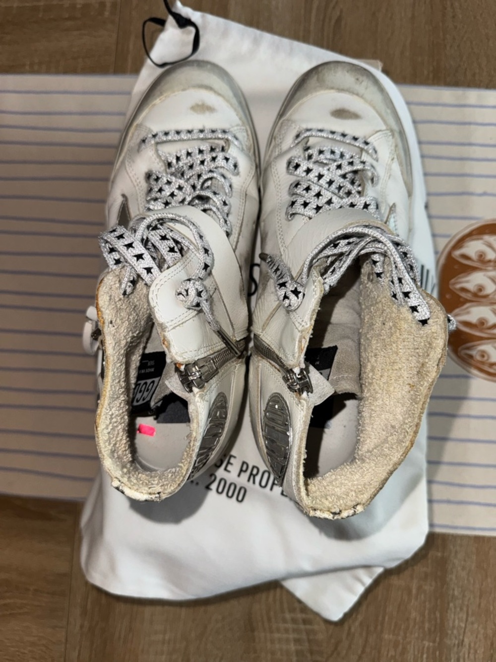 EUC Golden Goose Francy Texas Buckle Strap - Upgraded Star Laces - Size 38/8 - Picture 8 of 10